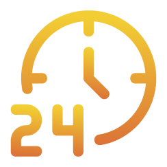 24 Hour Service Emblem