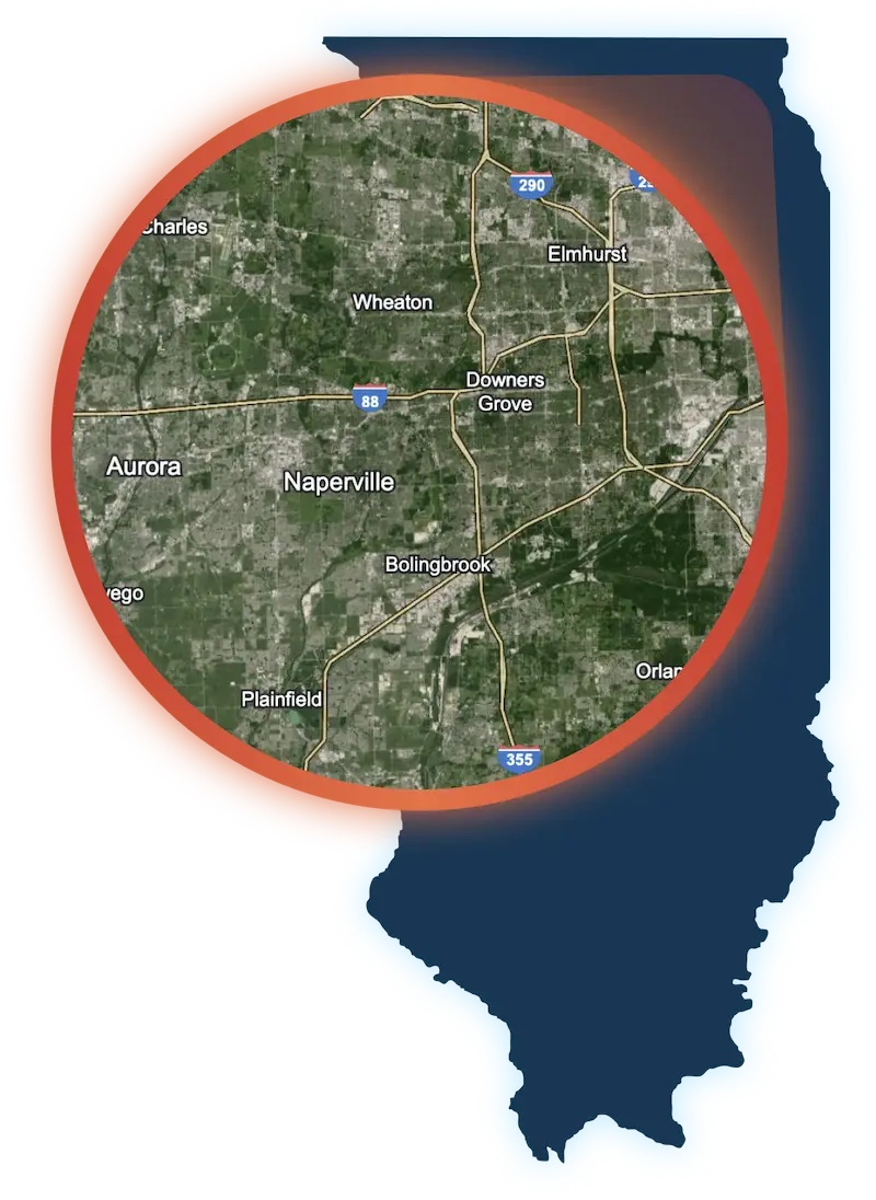 Fire 'n' Ice HVAC service areas near Downers Grove, Illinois
