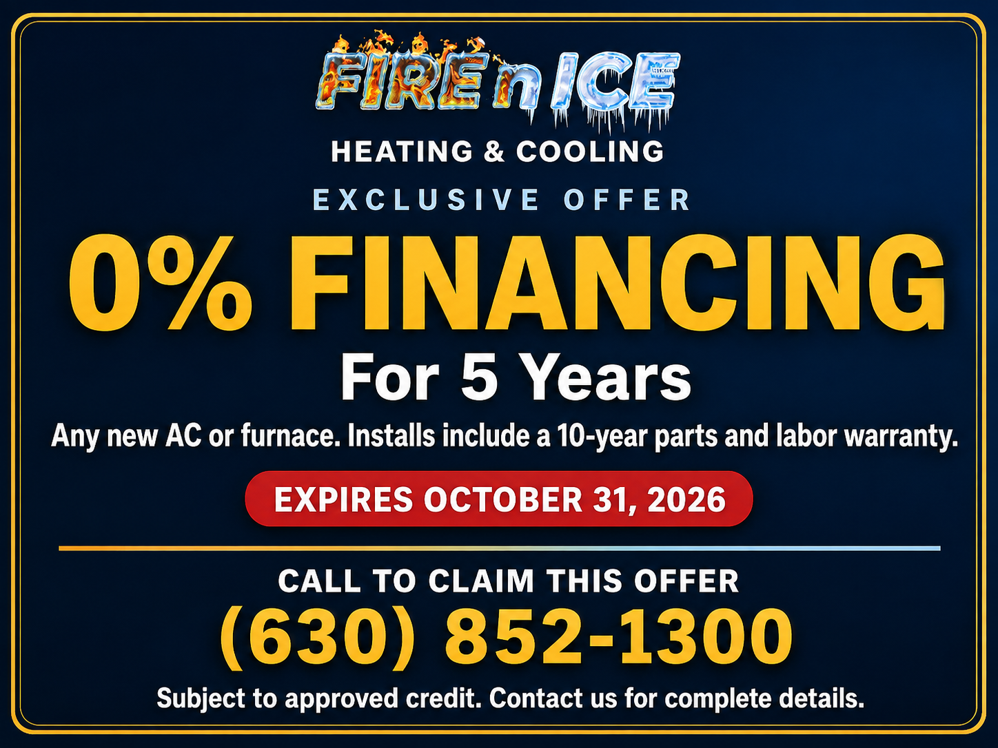 Fire 'n' Ice Heating and Cooling special offer 1