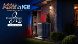 Fire 'n' Ice Heating & Cooling celebrates its 9th Carrier President's Award with residential HVAC equipment.