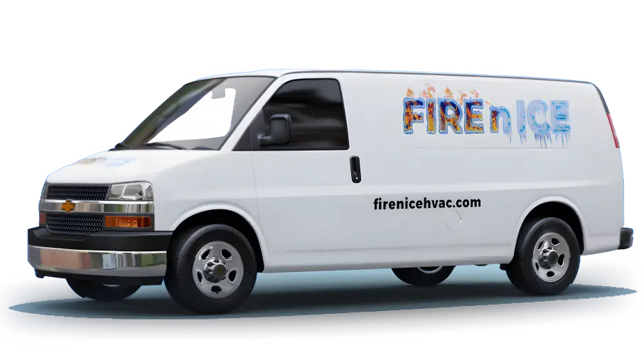 Fire 'n' Ice AC repair service van in Oak Brook IL